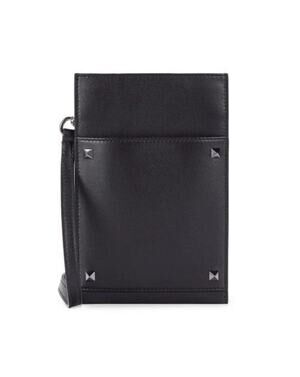 VALENTINO GARAVANI Rockstud Leather Phone Case Crossbody